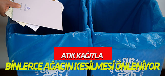 Atık kağıtla ayda 13 bin ağacın kesilmesi önleniyor