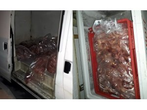 Mersin’de 1,5 ton kokmuş tavuk eti ele geçirildi
