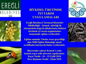 Çiftçilere özel ‘İyi Tarım Uygulamaları' kursu