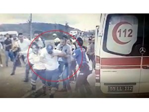 112 personeline saldırı anının görüntüleri ortaya çıktı
