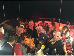 Kuşadası ve Didim’de 20’si çocuk 61 kaçak göçmen yakalandı