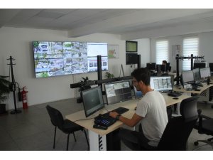 Manavgat şehir merkezi 56 noktada 247 kamera ile 7/24 izlenmeye başladı.