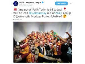 UEFA, Fatih Terim’in doğum gününü kutladı