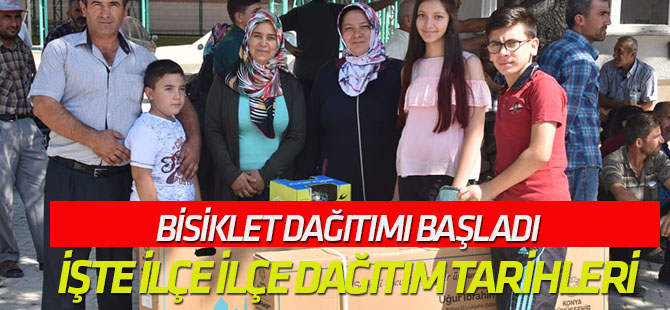 İlçelerde Bisiklet Dağıtımı Başladı