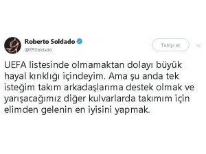 Soldado: "Büyük hayal kırıklığı içindeyim"