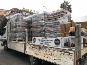 Alanya’da gümrük kaçağı ve bandrolsüz içki operasyonu