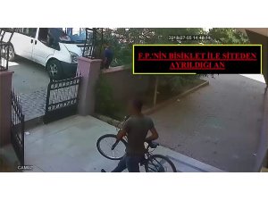 Bisiklet hırsızını güvenlik kamerası ele verdi