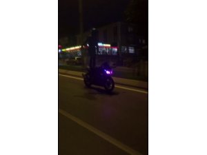 Motosikletle ölüme meydan okudu