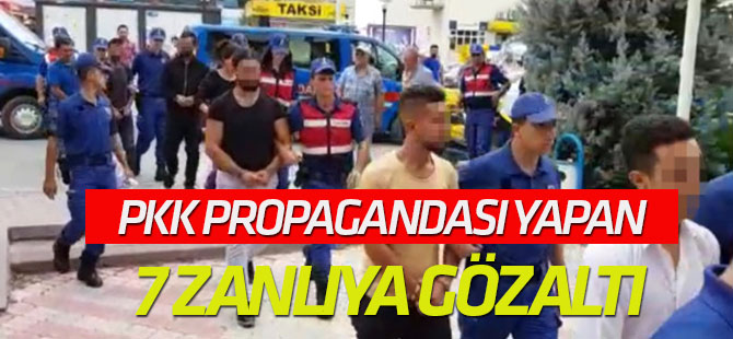 PKK Propagandası Yapan 7 Zanlıya Gözaltı