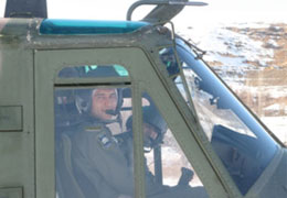 Askeri helikopterle domuz avı