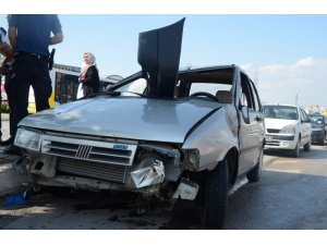 Kontrolden çıkan otomobil takla attı