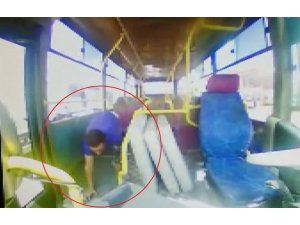 Park halindeki halk otobüslerine giren hırsızlar, sürücüleri isyan ettirdi