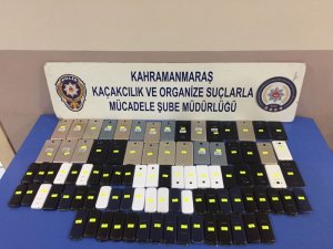 Kahramanmaraş’ta 91 adet kaçak telefon ele geçirildi