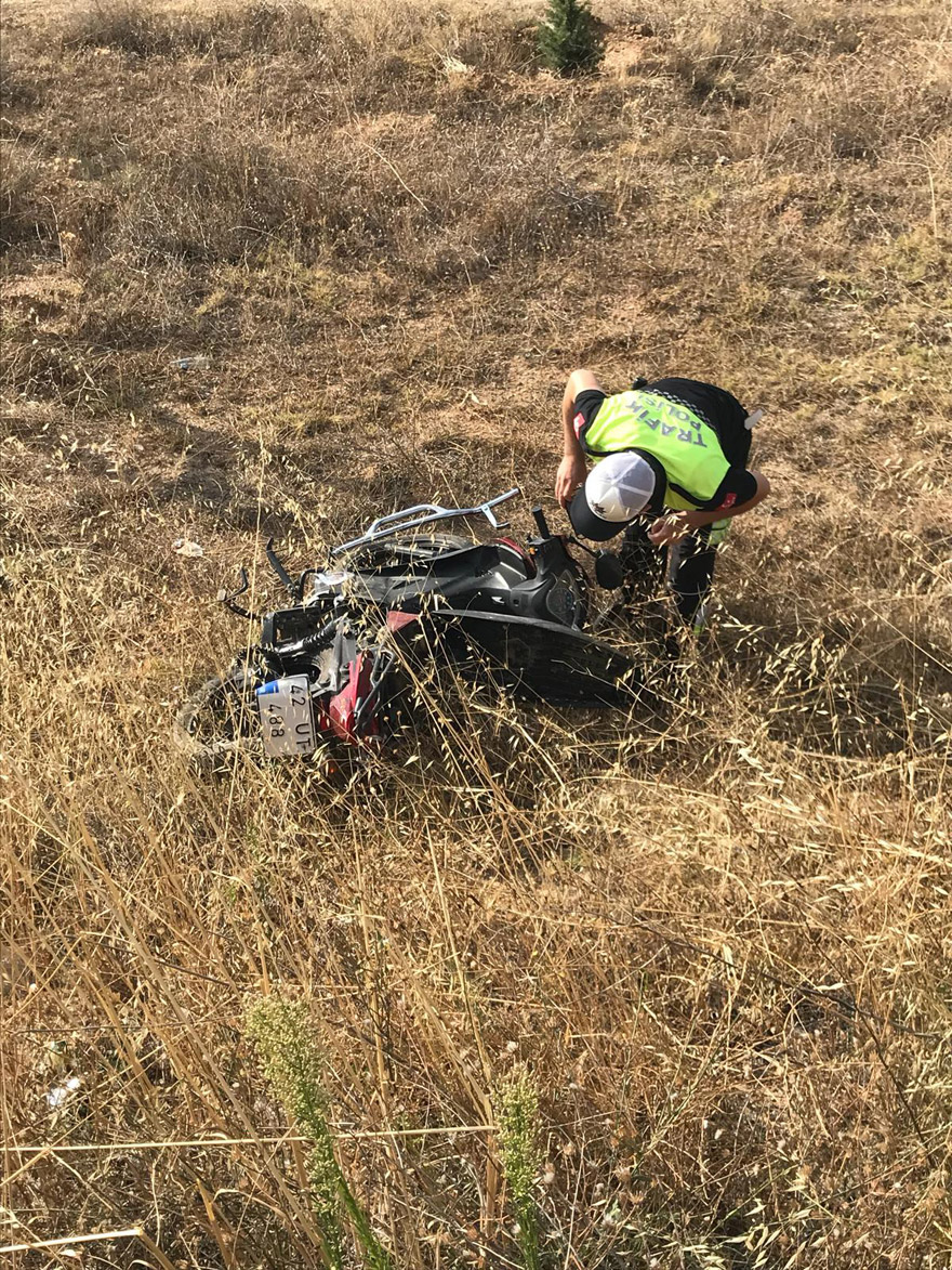 Konya'da otomobil motosiklete çarptı: 1 ölü
