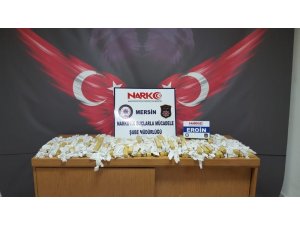 Mersin’de araç motorunda 18 kilo 250 gram eroin ele geçirildi