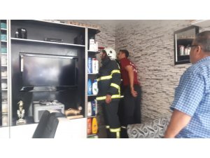 İş yerinde çıkan yangın korkuttu
