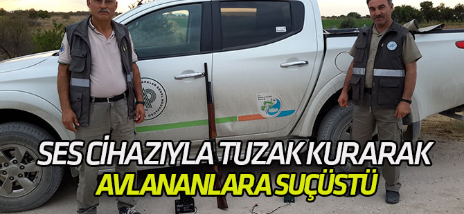 Ses cihazıyla tuzak kurarak avlananlara suçüstü