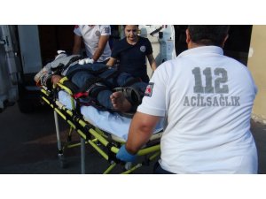 Otomobille motosiklet çarpıştı: 2 yaralı