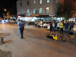 Kazaya sebep olan motosiklet sürücüsü kaçarken kaza yaptı