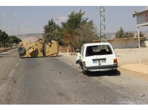 Suriyeli sürücünün kullandığı otomobil zırhlı araca çarptı: 1’i polis 2 yaralı