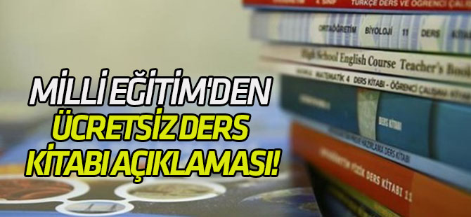 Milli Eğitim'den ücretsiz ders kitabı açıklaması!