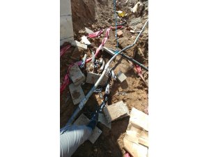 Yurt inşaatından kablo hırsızlığı