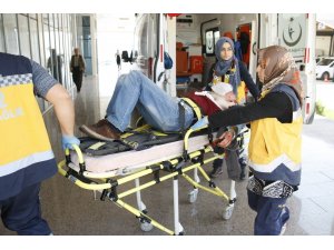 Motosiklet sürücüsü ağır yaralandı