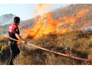 2 uçak, 1 helikopter Bodrum’daki yangını güçlükle söndürdü