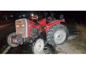 Parasını alamadığı traktörünü kazada hurdaya dönmüş halde buldu