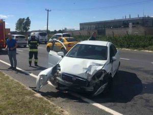 Tekirdağ’da trafik kazası : 2 yaralı