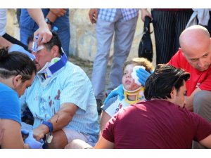 Minik çocuğu kanlar içinde görenler şok oldu