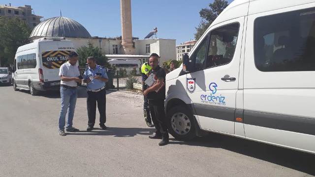 Ereğli'de okul servis araçları denetlendi
