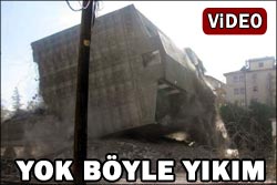 Bina top gibi yuvarlandı