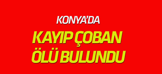 Konya'da kayıp çoban ölü bulundu