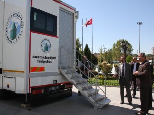 Karatay'da mobil taziye aracı hizmete girdi