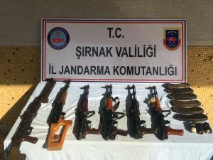 Beytüşşebap’ta PKK’ya ait silah ve patlayıcı ele geçirildi