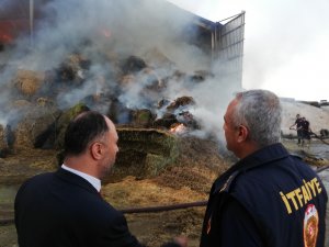 Beyşehir'de besi çiftliğinde yangın