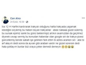 ‘H’ harfini yok sayan İOS sosyal medyayı salladı