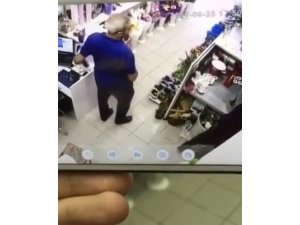 Pişkin hırsız cep telefonunu böyle rahatça çaldı
