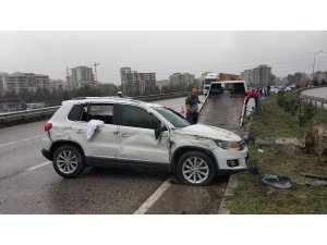 Samsun’da otomobil takla attı: 3 yaralı