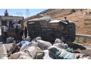 Kahramanmaraş’ta kamyonet takla attı: 1’i ağır 5 yaralı