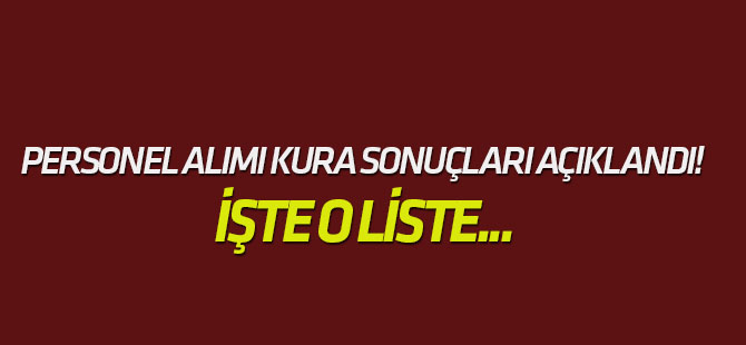 Sağlık Bakanlığı personel alımı kura sonuçları açıklandı! İşte o liste...