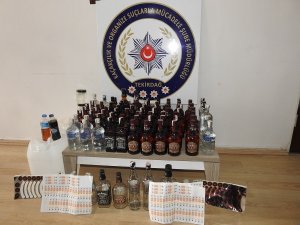 Sahte içki üretimi ve satışı yapanlara operasyon