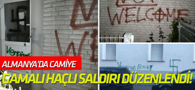 Almanya'da camiye gamalı haçlı saldırı düzenlendi!