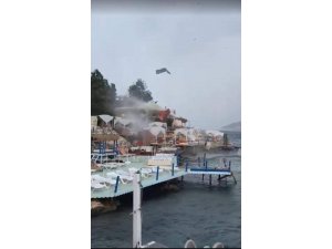 Kaş’ta korku dolu anlar