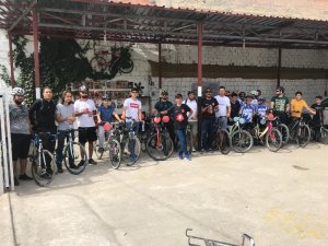 Siverekli bisikletçiler kalp sağlığı için pedal çevirdi