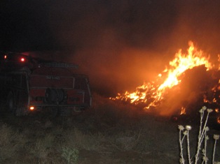 Çıkan yangın güçlükle söndürüldü