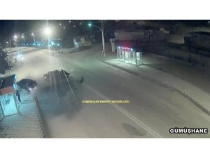 Gümüşhane’deki kazalar MOBESE kameralarına yansıdı