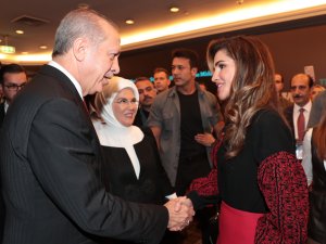 Cumhurbaşkanı Erdoğan, Ürdün Kraliçesi Rania ile görüştü