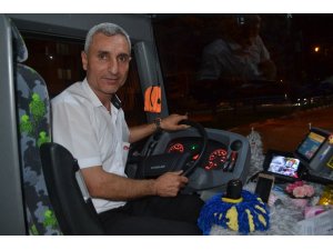 Otobüs şoförü ateşlenen çocuğu acile böyle yetiştirdi